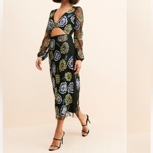 Let me be Anthropologie Sequin midi dress